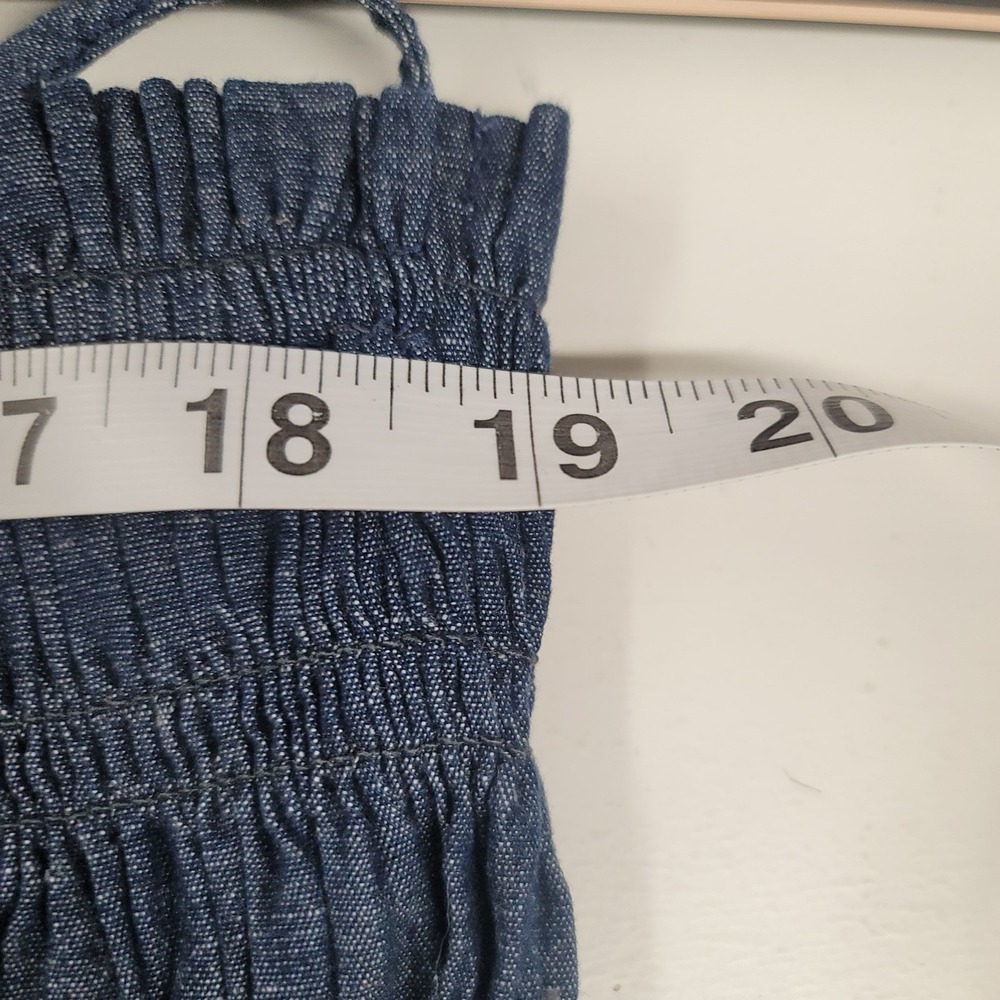 Madewell Smocked Denim Tube Top Indigo Blue Strapless NV334 Plus Size 2X NEW - Picture 4 of 5